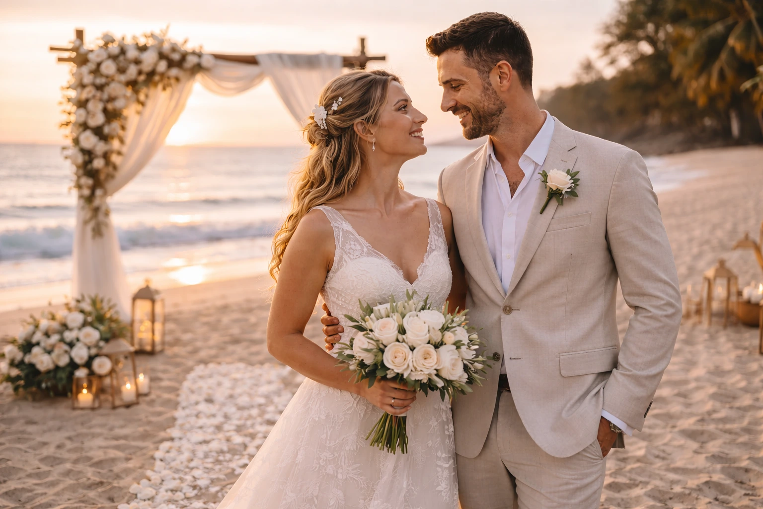 γάμος σε παραλία.