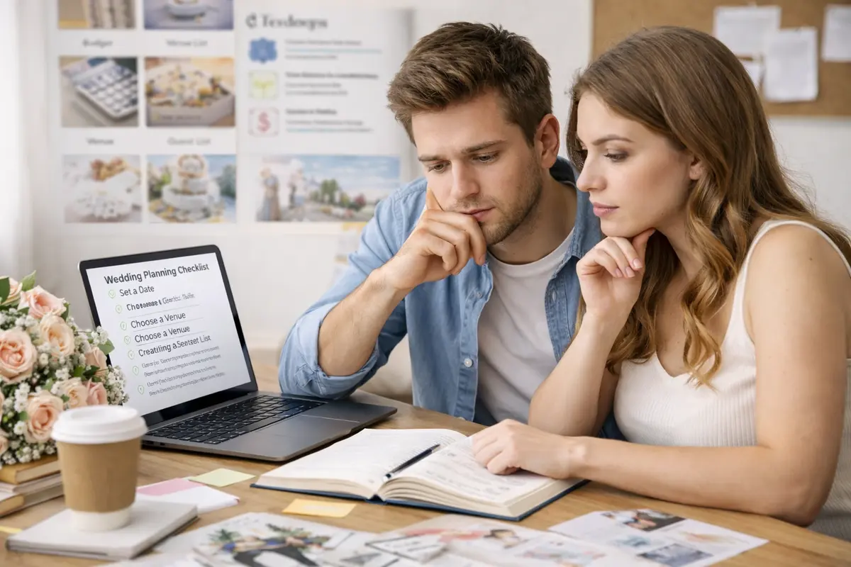 οργάνωση γάμου από ζευγάρι.