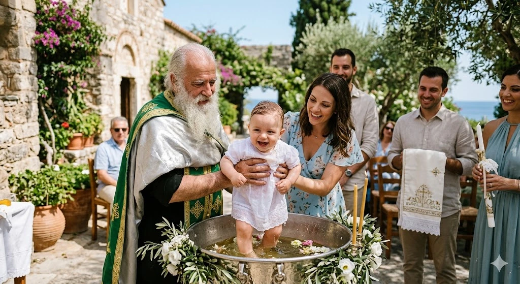 φωτογράφιση βάφτισης.